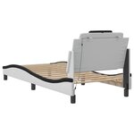 vidaXL Cadre de lit avec LED sans matelas blanc et noir 90x190 cm