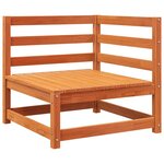 vidaXL Canapés d'angle de jardin cire marron 2 Pièces bois de pin massif