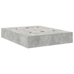 vidaXL Cadre de lit de rangement Gris béton 135x190 cm