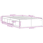vidaXL Cadre de lit sonoma gris 120x200 cm