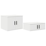 vidaXL Lit de rangement blanc 90x200 cm