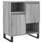 vidaXL Buffets 3 Pièces Sonoma gris Bois d'ingénierie