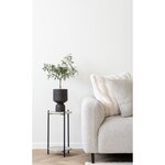 Pot de fleurs en céramique noir Ø 15 x 23 5 cm