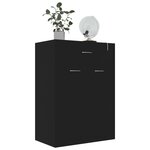 vidaXL Armoire à chaussures Noir 60x35x84 cm Bois d'ingénierie