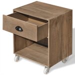 vidaXL Table de chevet marron bois massif