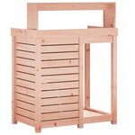 vidaXL Table de rempotage avec étagères bois massif de douglas
