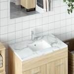 vidaXL Évier salle de bain blanc 39x30x18 5 cm rectangulaire céramique