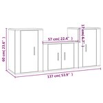 vidaXL Ensemble de meubles TV 3 Pièces Chêne marron Bois d'ingénierie