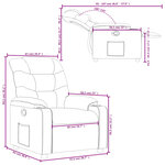 vidaXL Fauteuil inclinable Marron Tissu
