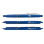 Stylo roller rétractable Frixion Ball Clicker 0 50 mm Bleu x 3 PILOT