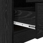 Bureau vidaXL avec rangement en chêne noir en bois d'ingénierie
