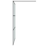 vidaXL Paroi de douche Noir 140x195 cm Verre ESG dépoli