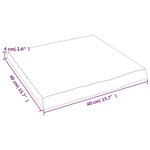 vidaXL Dessus de table bois massif traité bordure assortie