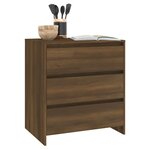 vidaXL Buffet Chêne marron 70x41x75 cm Bois d'ingénierie