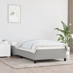 vidaXL Cadre de lit Gris clair 80x200 cm Tissu