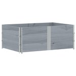 vidaXL Jardinière gris 150x100 cm bois de pin massif