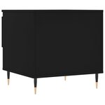 vidaXL Tables basses 2 Pièces noir 50x46x50 cm bois d'ingénierie