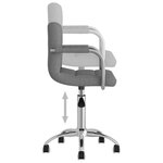 Chaise fauteuil siège pivotante de bureau informatique étude clair tissu gris 02_0024114