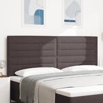 vidaXL Tête de lit LED Design Lignes Marron Foncé 100 cm Tissu