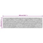 vidaXL Tapis lavable noir et blanc 80x300 cm antidérapant
