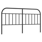 vidaXL Tête de lit métal noir 180 cm