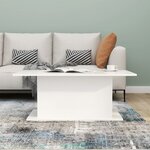 vidaXL Table basse blanc 102x55 5x40 cm bois d'ingénierie