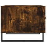 vidaXL Table basse Chêne fumé 50x50x40 cm Bois d'ingénierie
