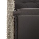 vidaXL Ensemble à manger de jardin et coussins 9 Pièces gris clair rotin