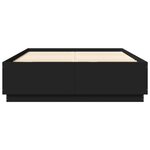 vidaXL Cadre de lit avec LED sans matelas noir 160x200 cm