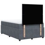 vidaXL Sommier à lattes de lit et matelas Gris foncé 120x200cm Velours