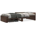 vidaXL Cadre de lit sans matelas chêne marron 100x200 cm