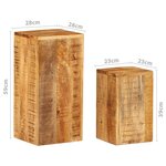 vidaXL Supports pour plantes 2 Pièces bois solide de manguier