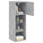 vidaXL Meuble TV avec lumières LED gris béton 30 5x30x90 cm