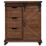 vidaXL Armoire de rangement Bois de sapin massif 64x33 5x75 cm Marron