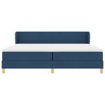 Lit Box Spring vidaXL avec Matelas Bleu 200x200 cm Tissu