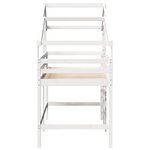 vidaXL Lit superposé et échelle et toit blanc 90x200cm bois pin massif
