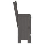 vidaXL Tabourets de bar lot de 2 gris 40x48 5x115 5 cm bois massif pin