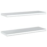 vidaXL Étagères murales 2 Pièces 75x23 5x3 cm argenté acier inoxydable