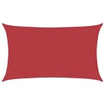 vidaXL Voile d'ombrage 160 g/m² Rouge 5x8 m PEHD