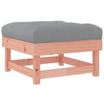 vidaXL Repose-pieds de jardin et coussins lot de 2 bois massif douglas