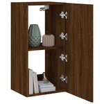 vidaXL Meuble TV mural avec lumières LED chêne marron 40 5x35x80 cm
