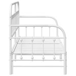 Cadre de lit daybed vidaXL avec lit gigogne Blanc 75x190 cm Acier