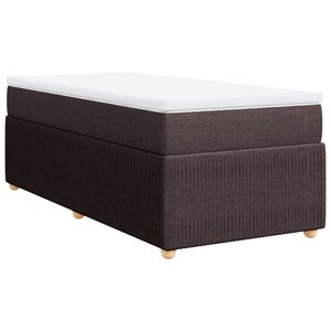 vidaXL Sommier à lattes de lit avec matelas Marron foncé 100x200 cm