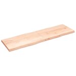 vidaXL Dessus de table bois massif non traité bordure assortie