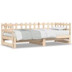 vidaXL Lit coulissant 2x(90x200) cm Bois de pin massif