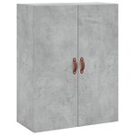 vidaXL Buffet haut Gris béton 69 5x34x180 cm Bois d'ingénierie