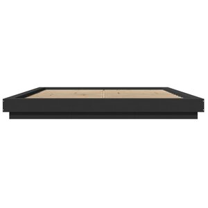 vidaXL Cadre de lit sans matelas noir 200x200 cm