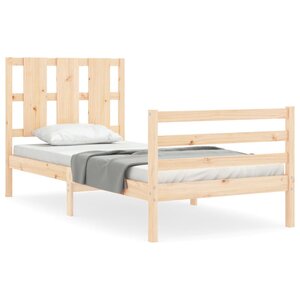 vidaXL Cadre de lit sans matelas 100x200 cm bois massif