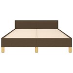 vidaXL Cadre de lit sans matelas marron foncé 120x200 cm tissu