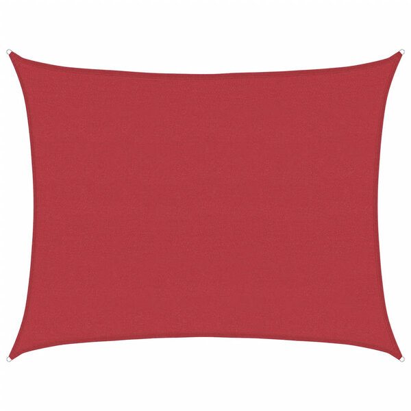 vidaXL Voile d'ombrage 160 g/m² Rouge 6x8 m PEHD